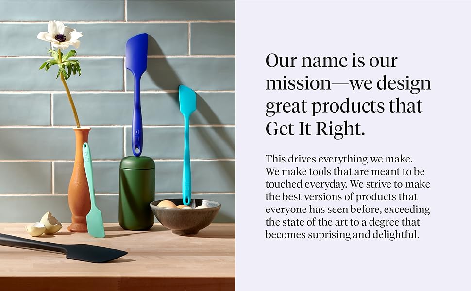 GIR: Get It Right Kitchen Silicone Spatula Turner - Non-Toxic Cooking Utensils for Nonstick Cookware, Cooking and Baking, Mini - 11IN - Slate