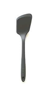 GIR: Get It Right Kitchen Silicone Spatula Turner - Non-Toxic Cooking Utensils for Nonstick Cookware, Cooking and Baking, Mini - 11IN - Slate