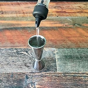 The Pure Pour Liquor Bottle Pourers - Leak-Proof Pour Spouts with Dust Caps – Fits Most Alcohol, Syrup, Olive Oil & Vinegar Bottles – Dishwasher Safe - 2 Pack