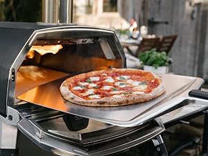 ooni 12” Perforated Pizza Peel – Aluminum Metal Pizza Peel 12 Inch, Pizza Spatula Paddle, Lightweight Pizza Turning Peel with Long Handle, Pizza Oven Accessories, Pizza Tools, Rectangle Pizza Turner