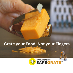 Grater Guard for Cutting Vegetables/Grating with Mandoline Slicer, Stainless Steel Protector for Food, Dishwasher Safe Finger Guard