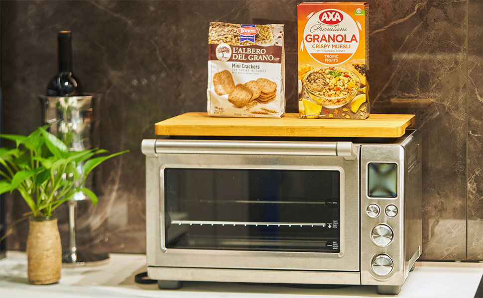 Cutting board Compatible with Breville BOV800XL/845BSS/860BSS Smart Oven Air Fryer, Accessories for Countertop Convection Oven, Heat Resistant Silicone Feet, Creates Storage Space, Protects Cabinets