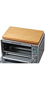 Cutting board Compatible with Breville BOV800XL/845BSS/860BSS Smart Oven Air Fryer, Accessories for Countertop Convection Oven, Heat Resistant Silicone Feet, Creates Storage Space, Protects Cabinets
