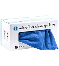 S&T INC. 100 Pack Microfiber Cleaning Cloth, Bulk Towels for Home, Reusable Microfiber Towels for Cars, Cleaning Rags, Assorted, 11.5 Inches x 11.5 Inches, 100 Count