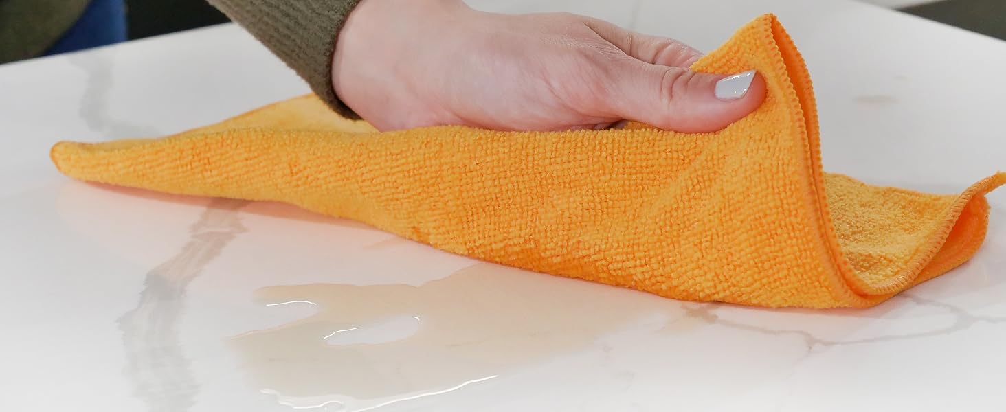 S&T INC. 100 Pack Microfiber Cleaning Cloth, Bulk Towels for Home, Reusable Microfiber Towels for Cars, Cleaning Rags, Assorted, 11.5 Inches x 11.5 Inches, 100 Count