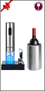 Secura Electric Wine Opener, Automatic Bottle Corkscrew Opener with Foil Cutter, Rechargeable (Champagne Gold)