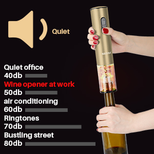 Secura Electric Wine Opener, Automatic Bottle Corkscrew Opener with Foil Cutter, Rechargeable (Champagne Gold)