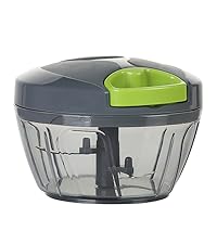 Ourokhome Rotary Cheese Grater Hand Crank, Kitchen Shredder Speed Mandolin Slicer Nuts Grinder with Handle and Drum Blades for Cheese, Vegetable, Walnuts, Chocolate, Potato, Carrot, 3 Blades, White