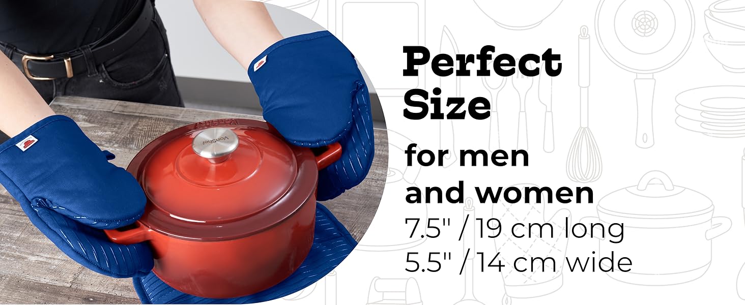 Big Red House - Silicone Pot Holders - Set of 2 Black - 10 x 6.75 - Heat Resistant to 536 F / 280 C Kitchen Protectors Hot Pans Baking Professional Grade Cooking Mitts