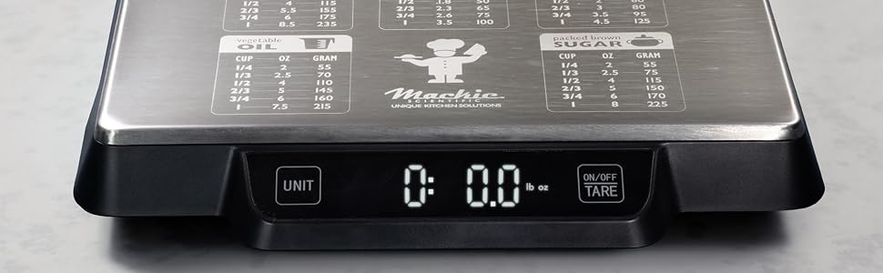 Heavy Duty Digital Kitchen/Food Scale – 33lb Capacity, 1g Accuracy, Perfect for Baking, Cooking & Meal Prep! Easy-to-Read with Large Containers. Bonus: Built in Baking Conversions! Restaurant Grade!