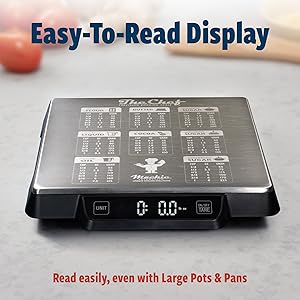 Heavy Duty Digital Kitchen/Food Scale – 33lb Capacity, 1g Accuracy, Perfect for Baking, Cooking & Meal Prep! Easy-to-Read with Large Containers. Bonus: Built in Baking Conversions! Restaurant Grade!