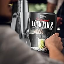 NutriChef Mixology Bartender Cocktail Shaker Set - Includes 15 & 30 oz Stainless Steel Shakers, 6 Bottle Pourers & More - Essential Martini Making Kit - Drink Mixing Set - 15 Piece Cocktail Bar Set