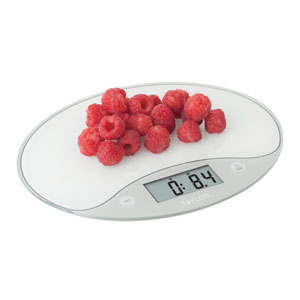 Taylor 11lb Slimline Digital Kitchen Food Scale, 11 Lb, White