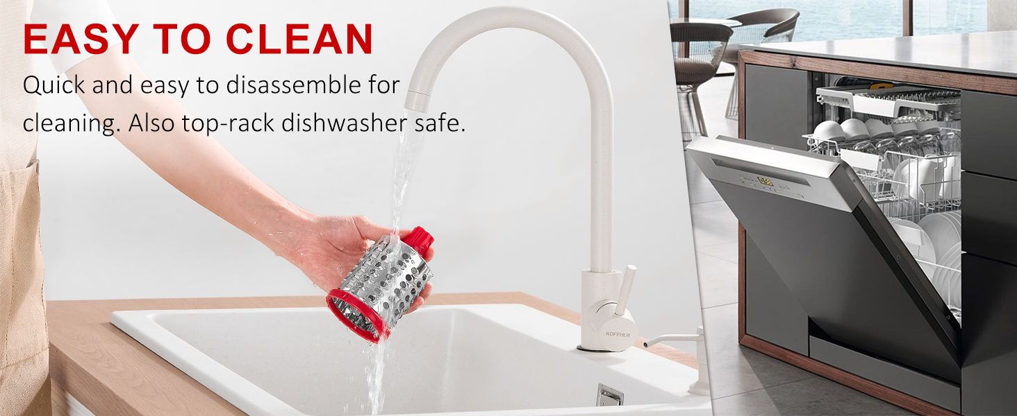 Cheese Grater Rotary, Rotary Grater for Kitchen, Kitchen Grater Vegetable Slicer with 3 Drum Blades, Fast Cutting Cheese Shredder for Vegetables and Nuts