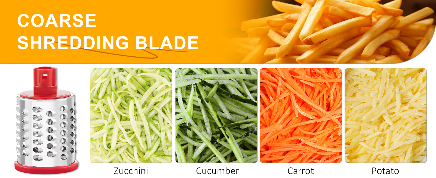 Cheese Grater Rotary, Rotary Grater for Kitchen, Kitchen Grater Vegetable Slicer with 3 Drum Blades, Fast Cutting Cheese Shredder for Vegetables and Nuts