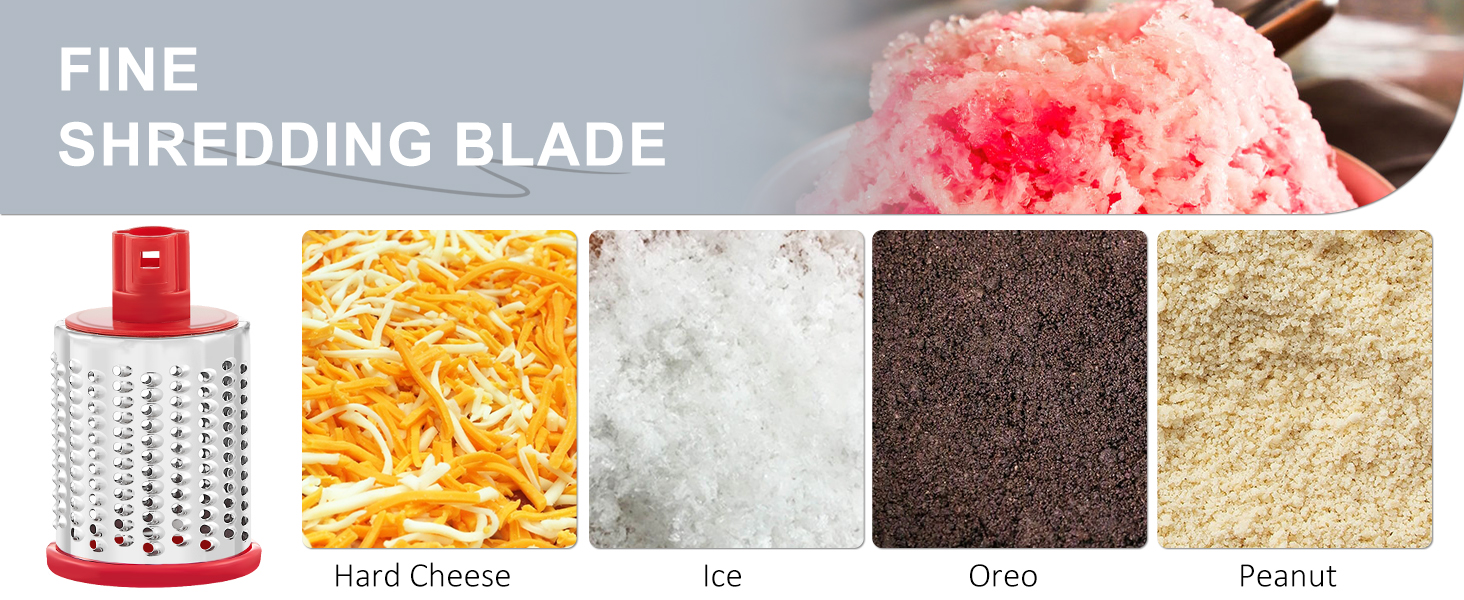 Cheese Grater Rotary, Rotary Grater for Kitchen, Kitchen Grater Vegetable Slicer with 3 Drum Blades, Fast Cutting Cheese Shredder for Vegetables and Nuts