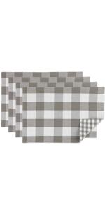 DII Gingham Check Kitchen Collection, Navy, Potholder Set