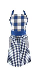 DII Gingham Check Kitchen Collection, Navy, Potholder Set