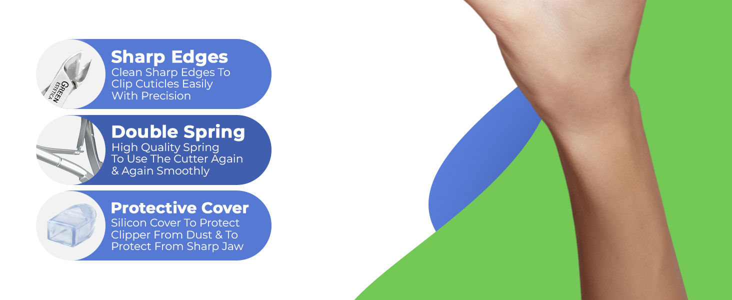 Professional Cuticle Trimmer Nail Cuticle Cutter Stainless Steel Cuticle Nippers with Sharp Blades Clippers Manicure Tools Double Spring for Nail Care Pedicure Nail Tool (Silver)