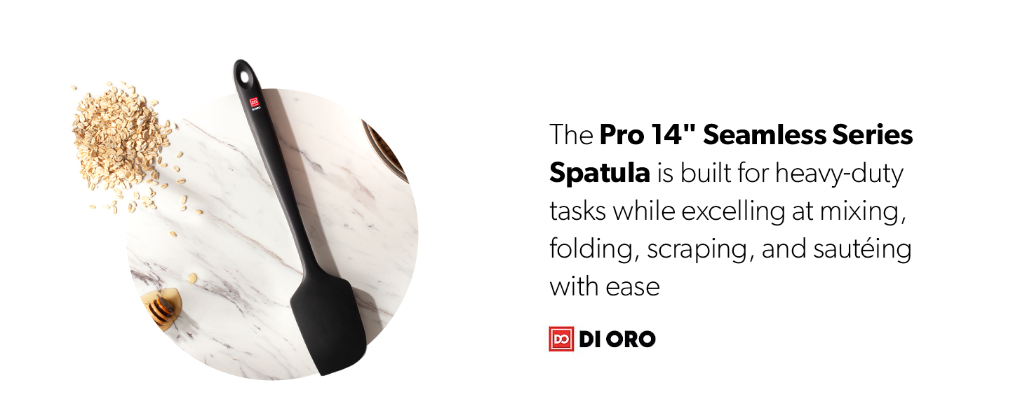 DI ORO Silicone Spatula Set - Rubber Kitchen Spatulas for Baking, Cooking, & Mixing - 600°F Heat-Resistant & BPA Free Silicone Scraper Spatulas for Nonstick Cookware - Dishwasher Safe (5pc, Red)