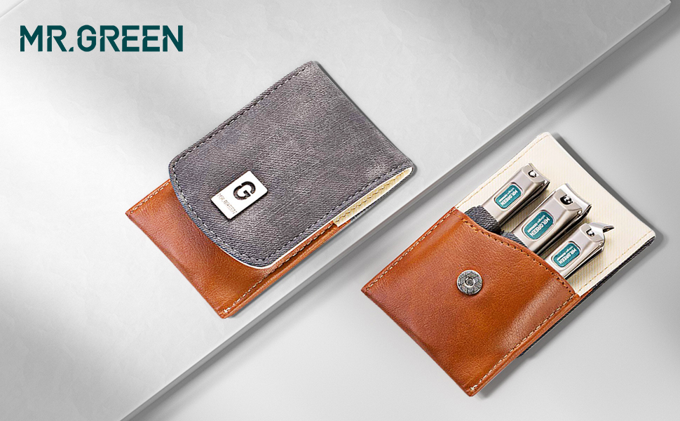 MR.GREEN 3 pcs Nail Clippers Set Stainless Steel Nail Clippers & Slant EDG Toenail Clipper Cutter for Men and Women