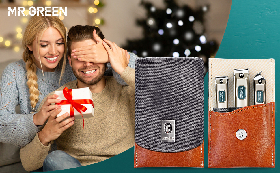 MR.GREEN 3 pcs Nail Clippers Set Stainless Steel Nail Clippers & Slant EDG Toenail Clipper Cutter for Men and Women