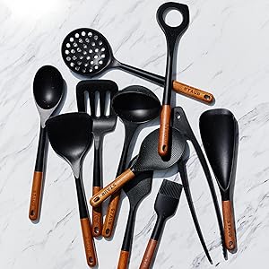 STAUB Tongs, 12.25-inch, Great for Flipping or Turning Foods, Durable BPA-Free Matte Black Silicone, Safe for Nonstick Cooking Surfaces