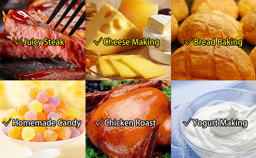 Digital Meat Food Thermometer for Cooking Kitchen BBQ, Probe Instant Read Thermometer with Long Probe for Candy Candle Milk Yogurt Deep Fry Roast Baking Temperature