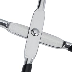 MSY BIGSUNNY Stainless Steel Scissor Tongs Heavy Duty Cooking Tongs with Soft Handles (1, red 10