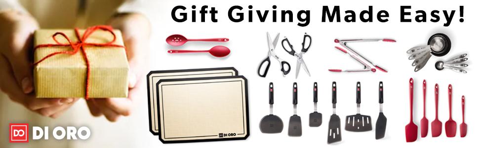 DI ORO Heavy Duty Kitchen Shears - All Purpose - Sharp Scissors for Food, Meat, & Herbs - Stainless Steel Kitchen Shears Heavy Duty & Dishwasher Safe - Bone Cutting Scissors