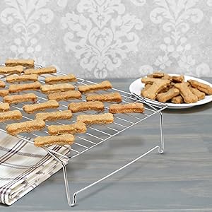 P&P CHEF Cooling Rack, 5-Tier Stainless Steel Stackable Baking Cooking Racks for Cooling Roasting Grilling, Collapsible & Heavy Duty, Oven Safe & Easy Clean, 15