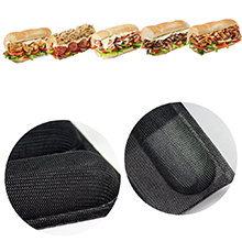 Silicone Perforated Baking Forms Sandwich Mold French Baguette Bread Pan Food Mat 5 Loaf Non-Stick Baking Liners