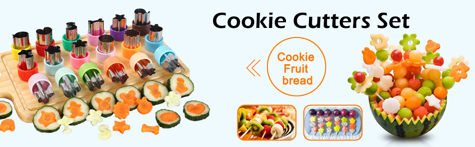 Vegetable Cutter Shapes Set Mini Sizes Cookie Cutters Set Fruit Cookie Pastry Stamps Mold