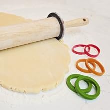 Talisman Designs Silicone Rolling Pin Bands | 8 Piece Set | Ensure Dough Thickness | Baking Accessories | Rolling Pin Thickness Rings