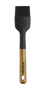 STAUB Skimmer Spoon, Perfect for Straining or Lifting Meat and Veggies from Broth, Durable BPA-Free Matte Black Silicone, Safe for Nonstick Cooking Surfaces