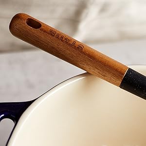 STAUB Skimmer Spoon, Perfect for Straining or Lifting Meat and Veggies from Broth, Durable BPA-Free Matte Black Silicone, Safe for Nonstick Cooking Surfaces