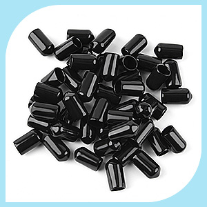 WXJ13 Pack of 200 Pourers Dust Covers with Box, Liquor Bottle Pour Spout Cover Rubber Caps, Black