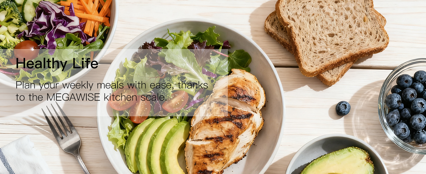 AZEUS Food Scale with USB Rechargeable, Digital Kitchen Scale with 6 Units, High Precision to 0.04 oz /11lbs Capacity, Weight Range from 3g-5000g (White)