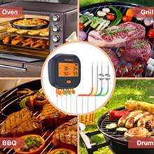 INKBIRD WiFi Meat Thermometer IBBQ-4T, Wireless WiFi BBQ Thermometer for Smoker, Oven | APP Calibration Temp Graph | Mobile Notification Timer Alarm | Rechargeable Digital Grill Thermometer, 4 Probes