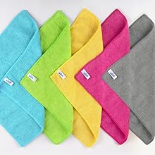 MR.SIGA Microfiber Cleaning Cloth, All-Purpose Cleaning Towels, Pack of 50, Size 11.8 x 11.8 in