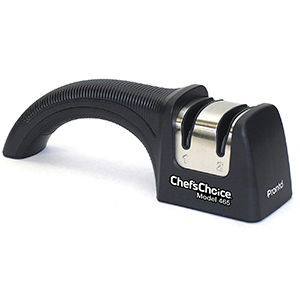 Chef'sChoice Manual Knife Sharpeners for 20-Degree Straight-Edge and Serrated Commercial Kitchen Pocket and Sports Knives with Diamond Abrasives Angle Control & Compact Footprint, 2-Stage, Black