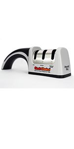 Chef'sChoice Manual Knife Sharpeners for 20-Degree Straight-Edge and Serrated Commercial Kitchen Pocket and Sports Knives with Diamond Abrasives Angle Control & Compact Footprint, 2-Stage, Black