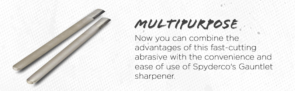 Spyderco Gauntlet Select - Easy-to-Use Knife Sharpener with Two Fine Ceramic Rods - 603F