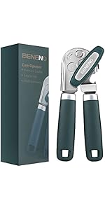 Beneno Wine Opener, Zinc Alloy Premium Wing Corkscrew with Multifunctional Bottles Opener, Sharp Wine Corkscrew with Ergonomic Non-Slip Wing Handle, Silver