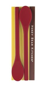 Honey Bear Kitchen 5 ml Teaspoon Measuring Scoop Spoons, Polished Stainless Steel, Set of 2