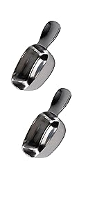 Honey Bear Kitchen 5 ml Teaspoon Measuring Scoop Spoons, Polished Stainless Steel, Set of 2