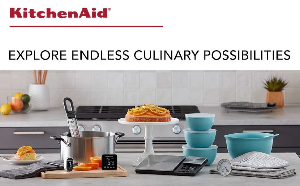 KitchenAid KQ909 Dual Platform Digital Kitchen and Food Scale, 11 pound capacity and Precision 16oz capacity, Black with Stainless Steel