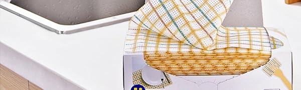 Cleaning Towels Disposable Dish Cloths Nonstick Fiber Reusable Handy Wipes House Kitchen Cleaning Cloth Wiping Rags Placemats Absorbent Dry Quickly, A Box of 30 Pcs