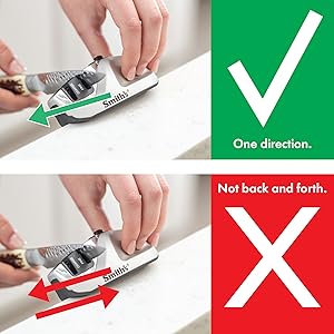 Smith's 51023 Adjustable Diamond Edge Grip Sharpener - Grey - Coarse & Fine Sharpeners - Compact - Stable Non-Slip Base – Pull Through Knife Sharpener