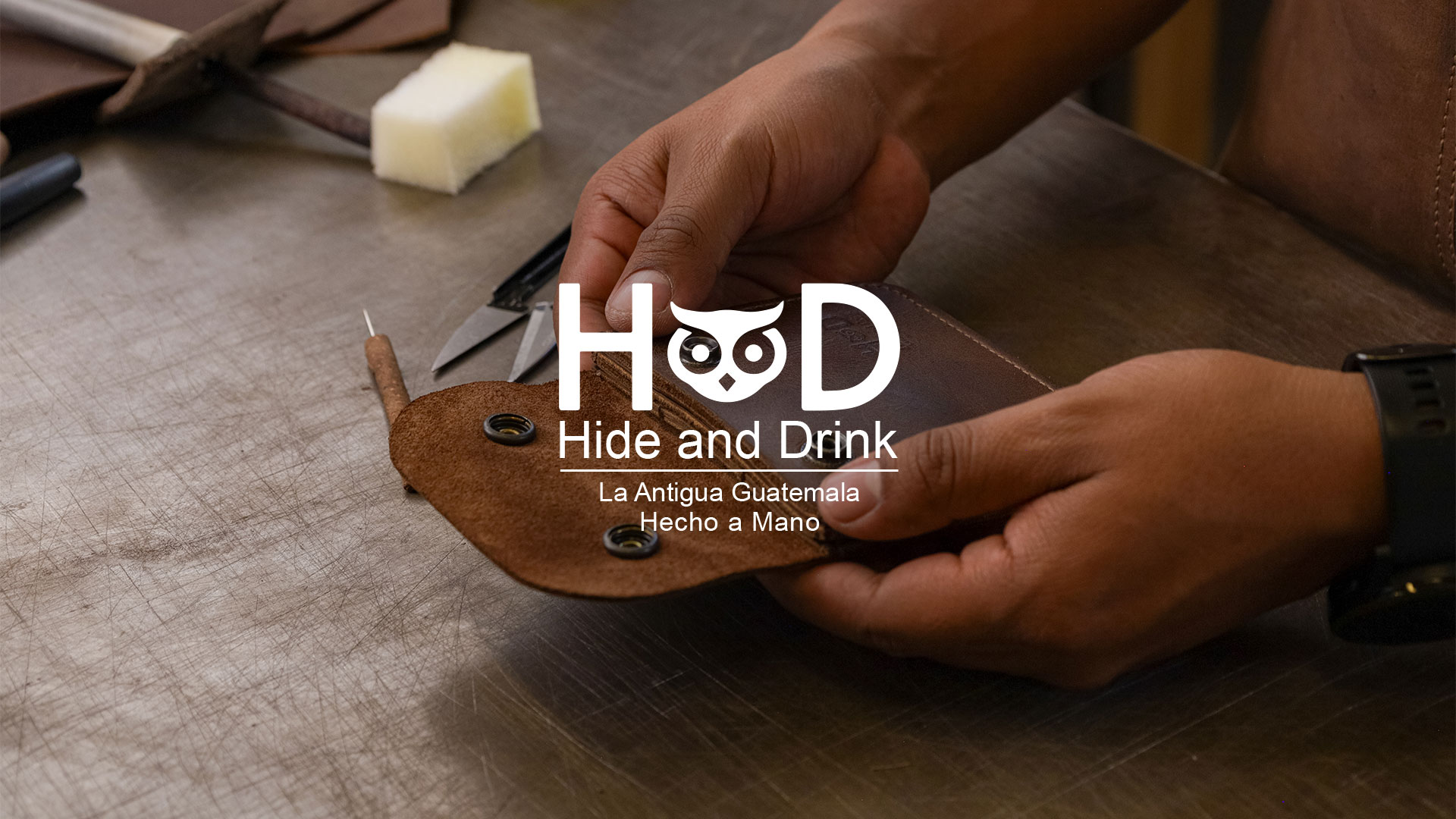 Hide & Drink Leather Coasters Set of 8, Premium Leather Table Protection for Drinks, Elegant Accessory for Home/Office, Protects Surfaces, Bourbon Table Coasters, Bar, Western (Bourbon Brown)